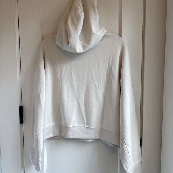 New Athleta Seasoft Rib Hoodie Cream Ivory Medium - Picture 6 of 8